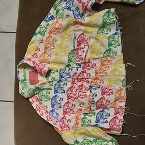 Muti-colored tiger print jacket